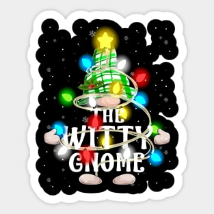 The Witty Gnome Christmas Matching Family Shirt Sticker